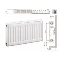 Cтальной панельный радиатор PRADO Classic  11х300х3000