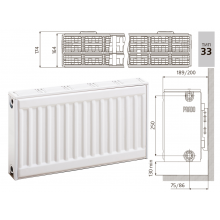 Cтальной панельный радиатор PRADO Classic  33х300х1800