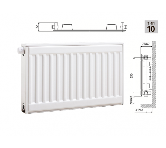Cтальной панельный радиатор PRADO Universal  10х300х1000