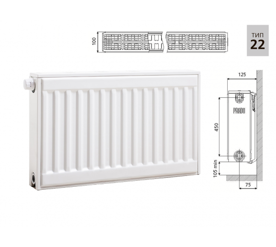 Cтальной панельный радиатор PRADO Universal  22х500х1800