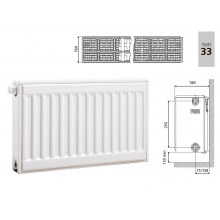 Cтальной панельный радиатор PRADO Universal 33х300х700